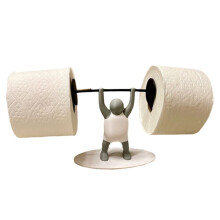 Fitness Weightlifting Suporte de Papel Higiênico Decoração de Banheiro Interessante Suporte de Papel Impresso em 3D