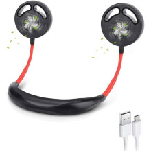 Kannettava USB-ladattava kaulatuuletin, hiljainen handsfree-henkilökohtainen tuuletin, 3 nopeutta, kevyt jäähdytys matkoille ja toimistoon