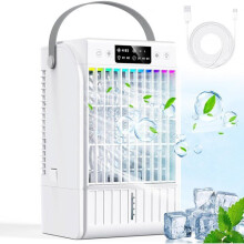 Kannettava ilmastointilaite 1500 ml, hiljainen 4-in-1 kannettava jäähdytystuuletin, 4 nopeutta, 2 suihkutilaa