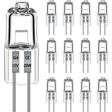 G4 12V 20W himmennettävät halogeenilamput, lämmin valkoinen, 2700K, 470 lm, liesituulettimiin, keittiöön ja kaappivalaistukseen, 12 kpl pakk