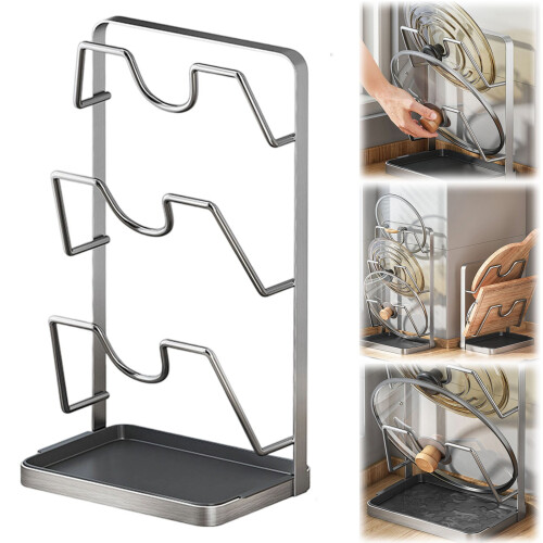 Pot Lid Holder for Stove Countertop Space-Saving 1
