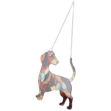 Dackel-Fensterbehang, Geschenk für Hundemama, Geschenk für Hundeliebhaber, Dackel-ACRYL-Fensterbehang, Geschenk für Dackelliebhaber B