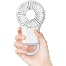 Portable Mini Fan Rechargeable 800mAh Battery, 3 Speed Handheld Desk Fan with Colour LED Light for Travel Home Office