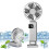 Portable Handheld Fan, USB-C Charging, 1200mAh Battery, 5-Speed Adjustable, White with Loop Strap 1