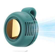 Mini Portable Rechargeable USB Fan with 3 Speeds, 360-Degree Rotating Clip, Green, Compact Quiet Cooling