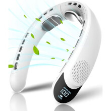 Portable Neck Fan, Hands-Free Cooling Fan with LED Display, 3-Speed Settings, 4000mAh Rechargeable Battery, Lightweight