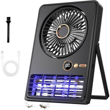 Portable Rechargeable Fan with Strong Airflow, Ultra Quiet Foldable Design, 90 Degree Tilt for Desk and Travel Use