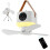 Portable Camping Fan with Lights, LED Hanging Ceiling Fan with Remote Control and Timer, White 1