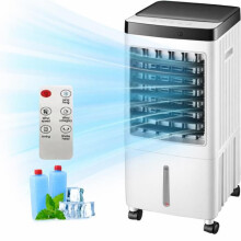 Portable Air Conditioner Without Exhaust Hose, 10 L Water Tank, 65 W, 7 Hour Timer, 65 dB, 120 Degree Oscillation, Remov