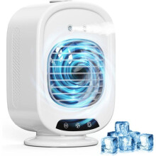 Portable Mobile Air Conditioner, 4 In 1 Mini Air Cooler, Quiet, 3 Speeds, 300 ml, USB, Mist Fan, White