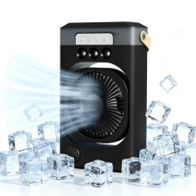 Portable Air Conditioner Without Exhaust Hose, 600ml, 5000mAh, 120 Oscillation, Remote Control, 3 Speeds, 1-3H Timer, 7