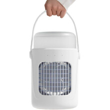 Portable Air Cooler Without Exhaust, Ice Mist Cooling, 600 ml Large Water Tank, 180 Degree Adjustable Vertical Airflow