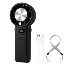 Portable Fan, Foldable Neck Fan, 12 Hour Battery Life, USB-C Rechargeable, With Neck Strap