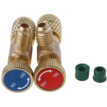 2 Piece Refrigerant Filling Adapters Safety Valve Quick Connect Couplers for HVAC Systems