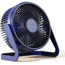 Mini USB Desk Fan, 360 Degree Rotation, No Battery, 90 Degree Adjustable Head, for Office, Home and Travel, Dark Blue