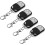 Universal Remote Control Set of 4, 433.92 MHz, Self-Programming, Modern Slim Design, Durable ABS Plastic 1