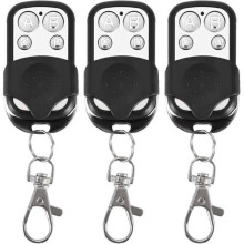 Universal Gate Remote Control, Fixed Code, 433.92 MHz, Pack of 3, Durable Compact Design