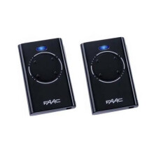 Pack of 2 Remote Controls for Gates and Garage Doors, Compact Black 4-Button Wireless Fobs