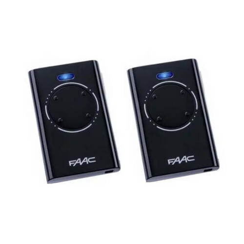 Pack of 2 Remote Controls for Gates and Garage Doors, Compact Black 4-Button Wireless Fobs