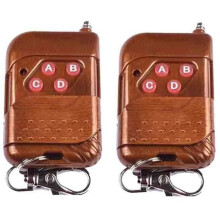 315 MHz Four Button Radio Remote Control for Sectional Garage Doors, Mahogany Finish