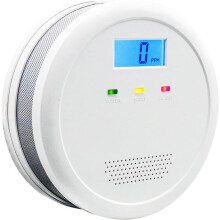 Portable Carbon Monoxide Detector with LCD Digital Display, Battery Powered, Compact Safety Alarm for Home and Travel, B