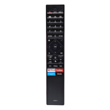 Controle remoto de substituição para TV EN3A70, preto resistente, compatível com uso doméstico diário.