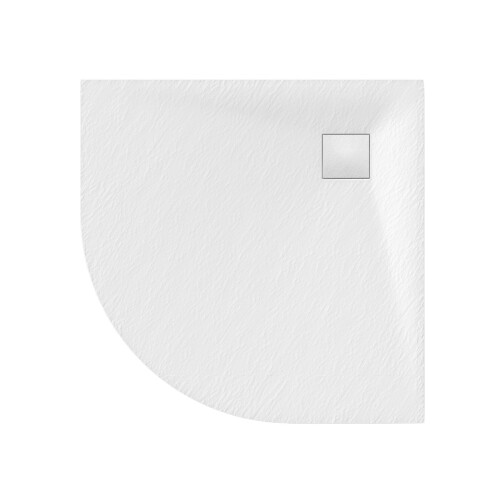 NES Home Matte white 900 X 900 Bathroom Quadrant Polymarble shower Tray 2