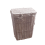 Premier Housewares White Wicker Laundry Basket Hamper 1