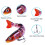 Multi Fish Sinking Lure 12.8cm Hand-Painted with Stainless 1