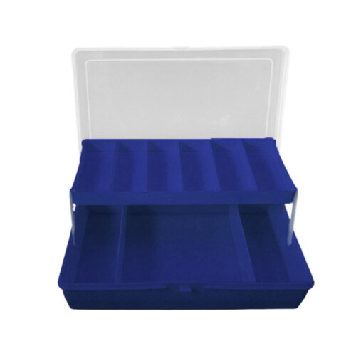 Fishing Tackle Box Portable Double-Deck 13 Compartments