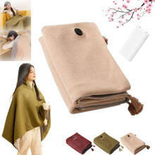 USB Heated Shawl for Women Soft Electric Blanket with Zipper