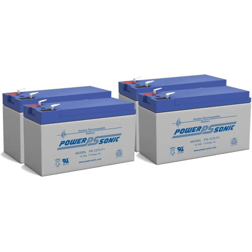 Power-Sonic 12V 7Ah SLA Battery Pack of 4