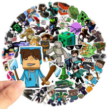 Minecraft Graffiti Stickers 50Pcs for Kids Scrapbook Notebook Skateboard Waterproof Scratch Resistant Game Decals