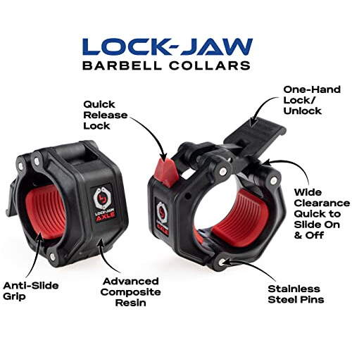 Lock-Jaw PRO 2-Axis Collar for 1.9" Special Bars (Red) 2