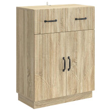 vidaXL Sideboard Sonoma Oak 66 x 34.5 x 87 cm Engineered Wood