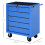 HOMCOM Rolling Tool Trolley with 5 Drawers, Blue 4