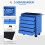 HOMCOM Rolling Tool Trolley with 5 Drawers, Blue 5