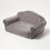 Homescapes (Large - 59 x 36 x 29 cm) Small Plush Fold Out Sofa Pet Bed - Beige 3
