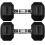 TNP Accessories Rubber Hexa Hex Dumbbells (Pair) Weight Set Solid Dumbbell (28KG) 2