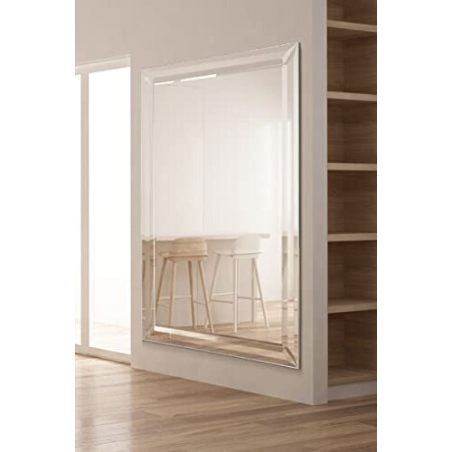 MirrorOutlet Frameless Bevelled Large Leaner Modern Wall Mounted Mirror 172 x 111cm Rectangle 1