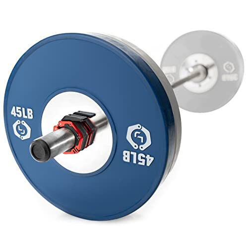 Lock-Jaw Flex Quick Release Aluminum Barbell Collar with Magnet (Red) 1