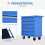HOMCOM Rolling Tool Trolley with 5 Drawers, Blue 7