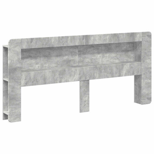 VidaXL vidaXL Headboard Cabinet with Storage Concrete Grey Engineered Wood 1