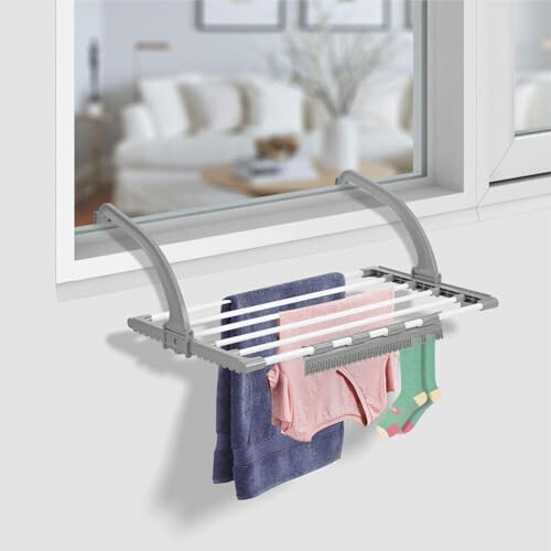 Greenfields Compact Foldable Radiator Clothes Airer Drying Space, 5 Sturdy Bars, Space-Saving Laundry Drying Rack for Indoor Use 2