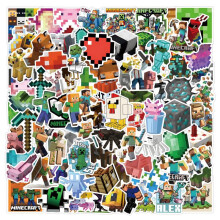 110 Pcs Minecraft Stickers Pack, Graffiti Decals for Skateboard Laptop Notebook, Game Theme Vinyl Stickers for Kids Gifts