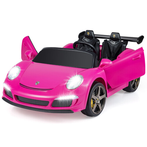 Kids 12V Electric Ride-On Car, Remote Control, Pink