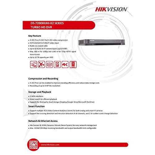 Hikvision Hikvision DVR DS-7216HUHI-K2 2