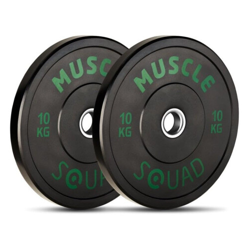 MuscleSquad Olympic Rubber Bumper Plates 5kg - 20kg Set 1