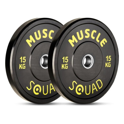MuscleSquad Olympic Rubber Bumper Plates 5kg - 20kg Set 2