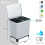 KEDEN 2x10L White Recycling Sorter System 2
